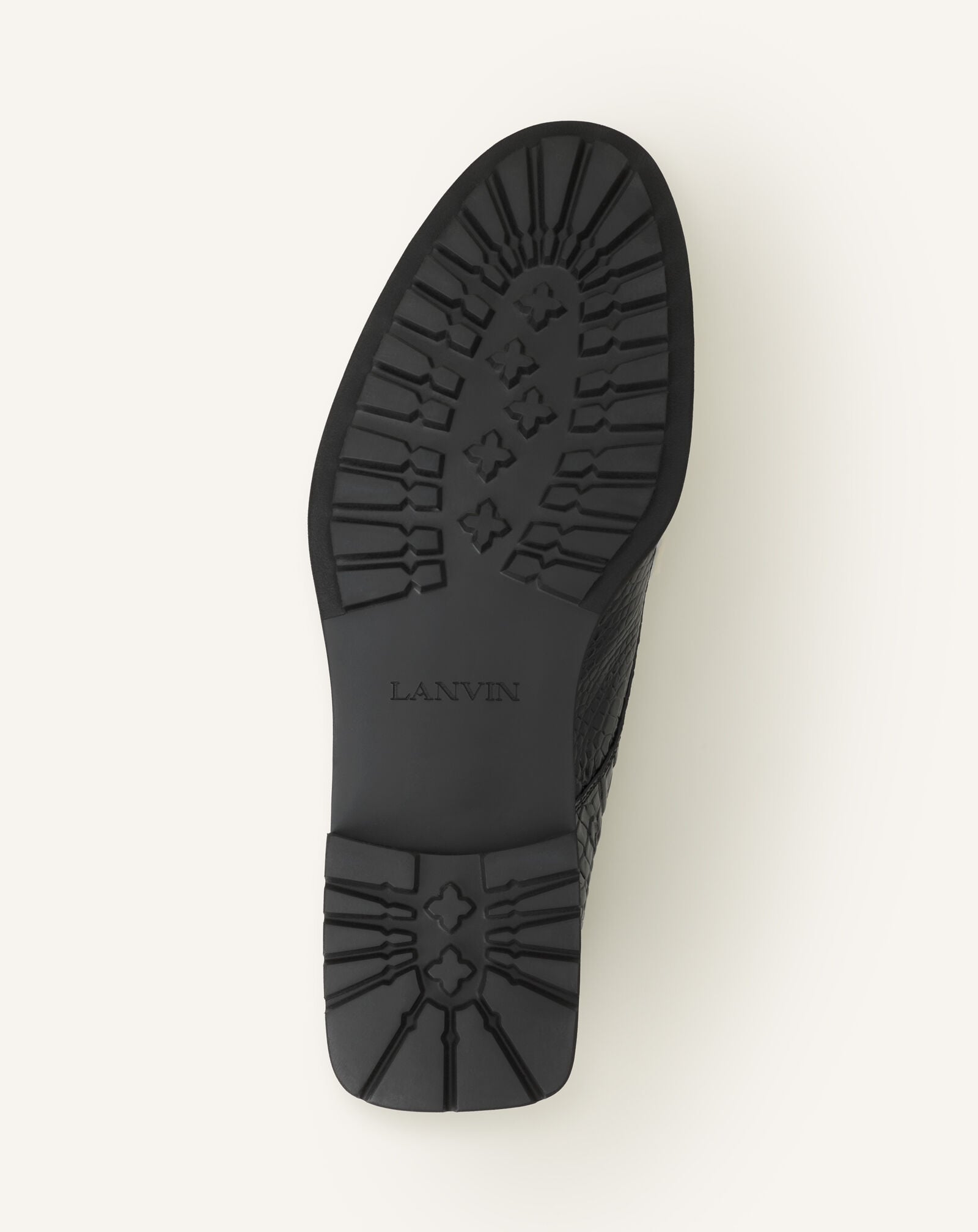 Lanvin LACE UP CROCO Black/Blue FMSHGY00CROCA26