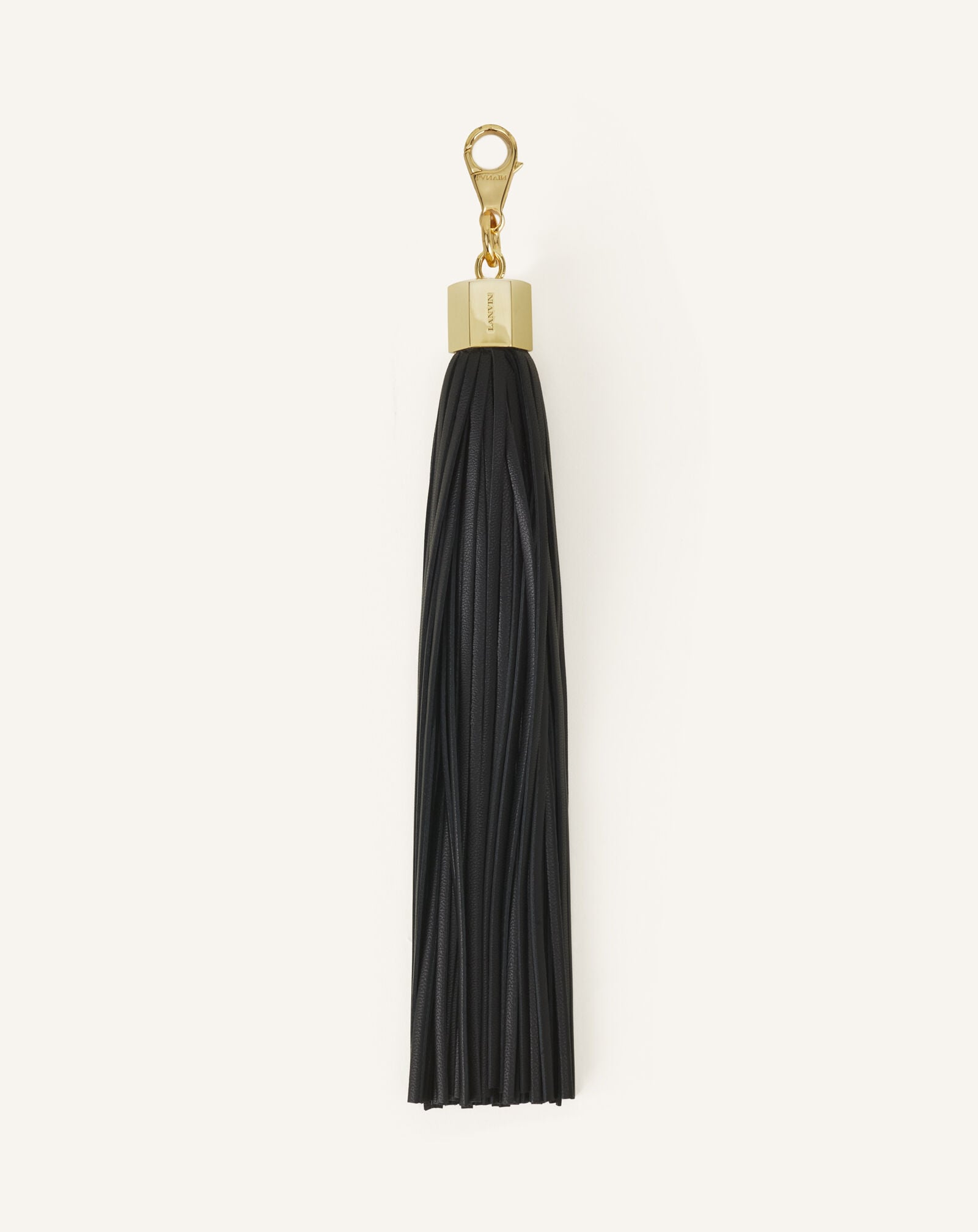 TASCHENANHÄNGER MIT POMPON AUS LEDER Lanvin TASCHENANHÄNGER MIT POMPON AUS LEDER Schwarz LWSLJYP2NAPAE26