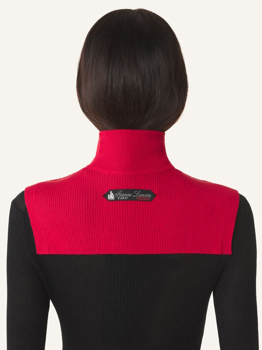LANVIN SIGNATURE COLLAR IN CASHMERE Lanvin LANVIN SIGNATURE COLLAR IN CASHMERE Red AMSAVCO43WSIH26