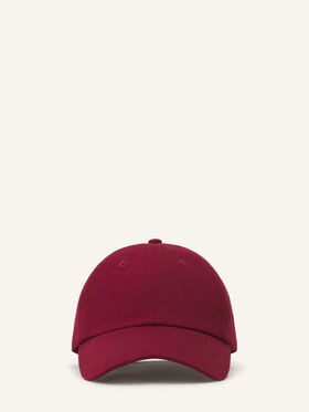 LANVIN SIGNATURE COTTON CAP Lanvin LANVIN SIGNATURE COTTON CAP Ruby AMHAWCA1C2ETP26