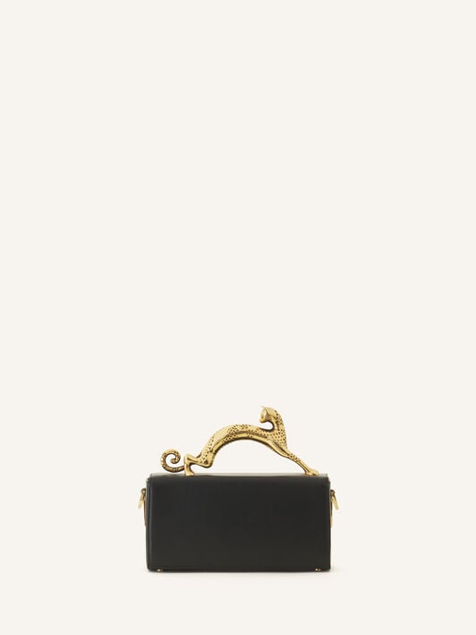 SAC NANO PENCIL CAT EN CUIR Lanvin SAC NANO PENCIL CAT EN CUIR Noir LWBGBR03TOPSE23