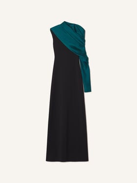 ASYMMETRISCHES STRICKKLEID Lanvin ASYMMETRISCHES STRICKKLEID Schwarz/Grün RWDR0023K126A26
