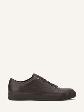 DBB1 SNEAKERS IN NAPPA AND GRAINED LEATHER Lanvin DBB1 SNEAKERS IN NAPPA AND GRAINED LEATHER Chocolate FMSKDBB1GNLEA26