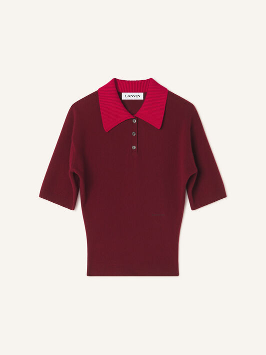 CONTRAST COLLAR POLO Lanvin CONTRAST COLLAR POLO Red Win RWPO0053K113H26