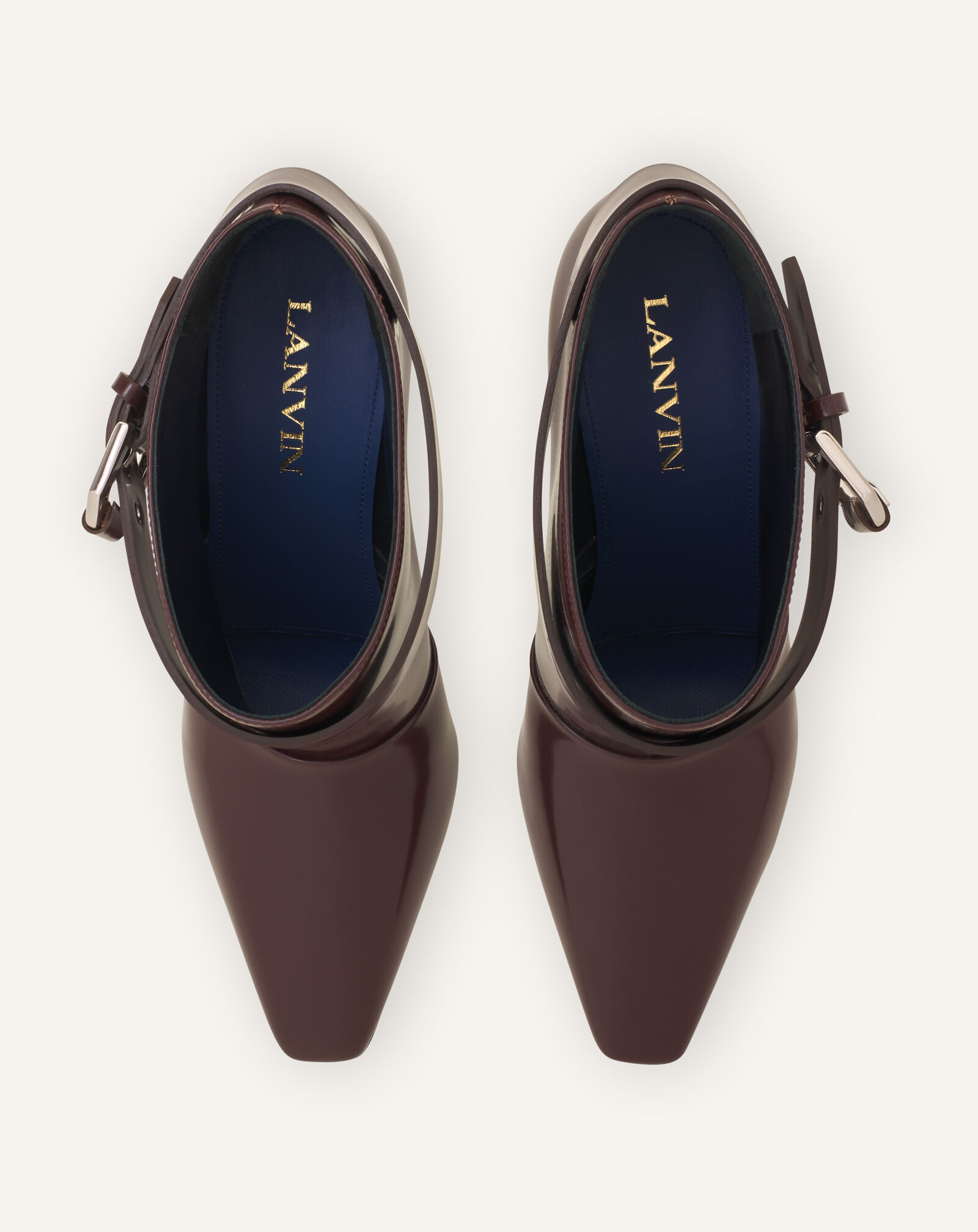 BOOTIE SPAZZO WITH BUCKLE HIGH HEEL Lanvin BOOTIE SPAZZO WITH BUCKLE HIGH HEEL Brown FWBOMI05SPAZH26