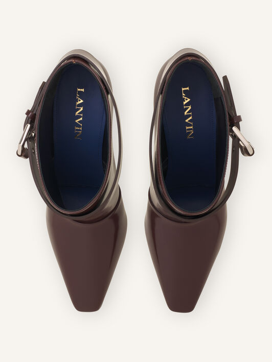 BOOTIE SPAZZO WITH BUCKLE HIGH HEEL Lanvin BOOTIE SPAZZO WITH BUCKLE HIGH HEEL Brown FWBOMI05SPAZH26