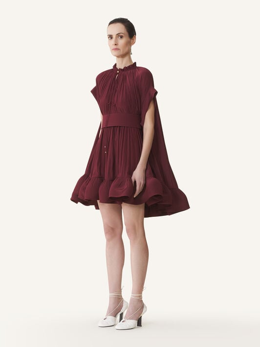 VESTIDO CORTO DE CHARMEUSE Lanvin VESTIDO CORTO DE CHARMEUSE Burdeos RWDR209U4778H20