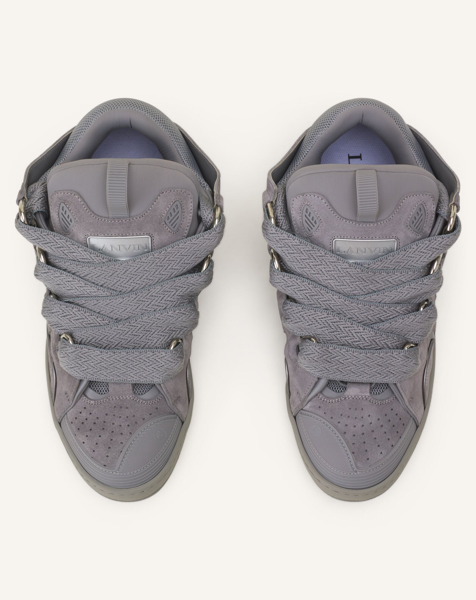 SNEAKERS CURB EN SUEDE MONOCOLOR Lanvin SNEAKERS CURB EN SUEDE MONOCOLOR Gris Clair FUSKDK12DRASE26