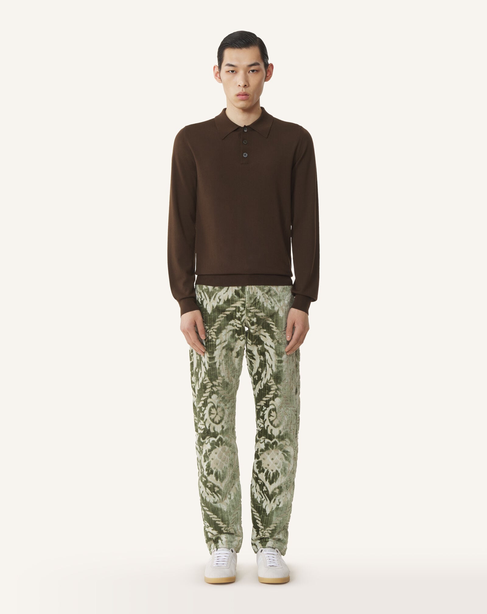 POLO NECK LONG-SLEEVE JUMPER Lanvin POLO NECK LONG-SLEEVE JUMPER Ebony RMPL0012K099A26
