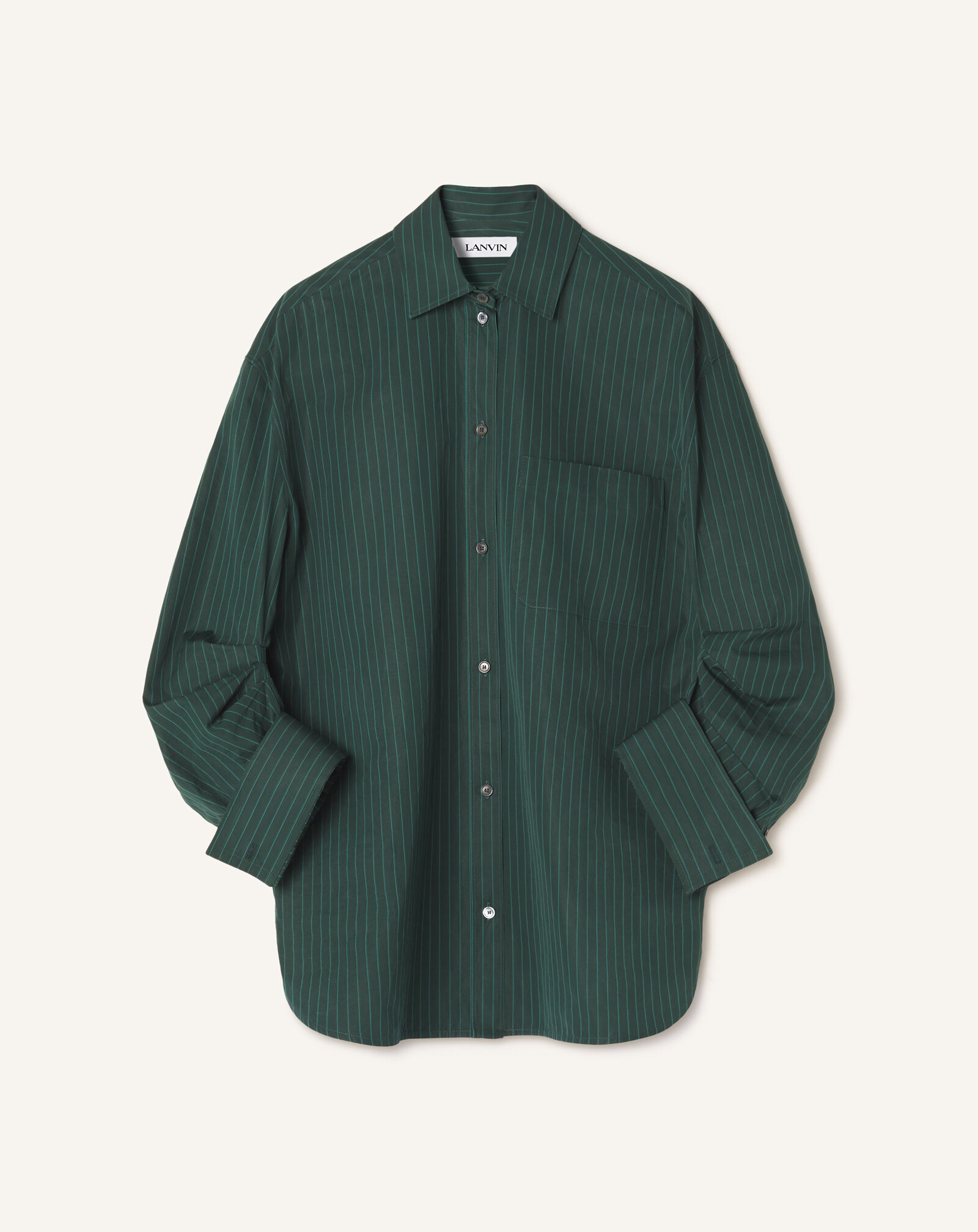 Lanvin GATHERED SLEEVES SHIRT Slate/Green RWTO01566477H26