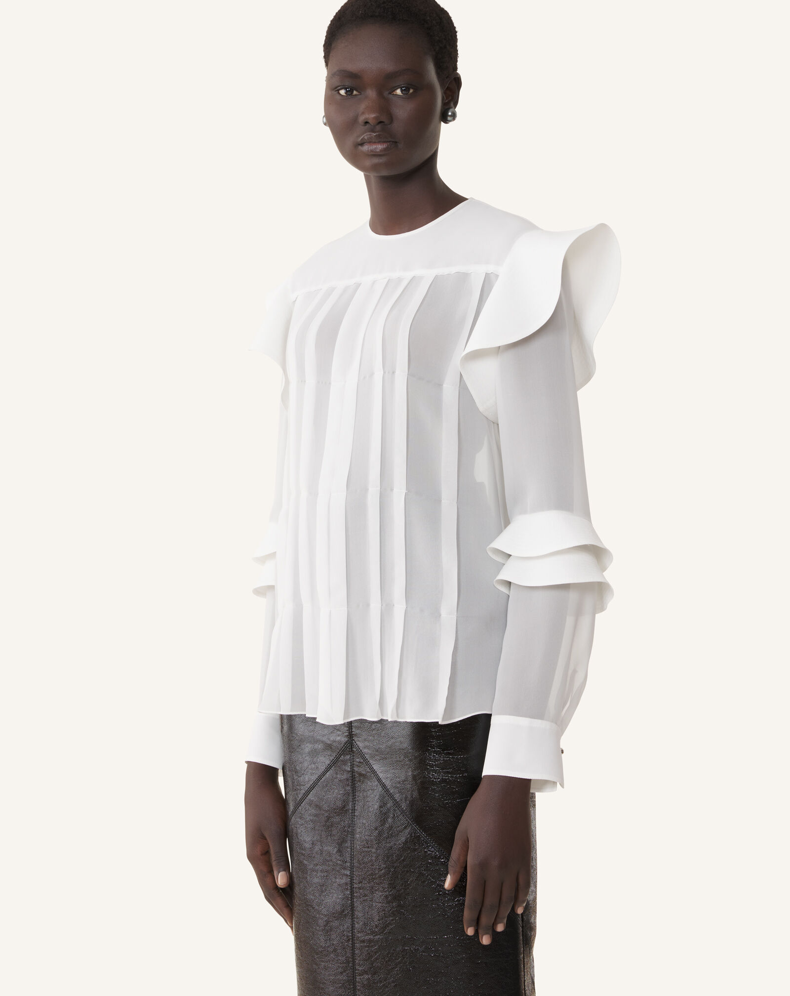 RUFFLES BLOUSE Lanvin RUFFLES BLOUSE Off White RWTO00056259A26