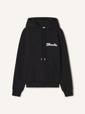 LANVIN RIBBON HOODIE IN COTTON Lanvin LANVIN RIBBON HOODIE IN COTTON Black RMHO0055F305A26