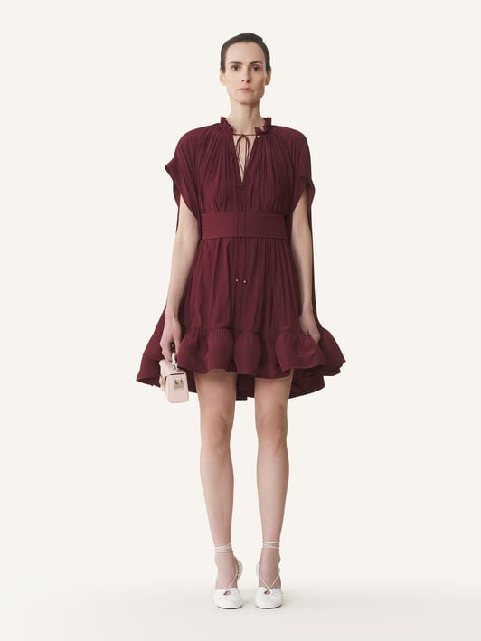 VESTIDO CORTO DE CHARMEUSE Lanvin VESTIDO CORTO DE CHARMEUSE Burdeos RWDR209U4778H20