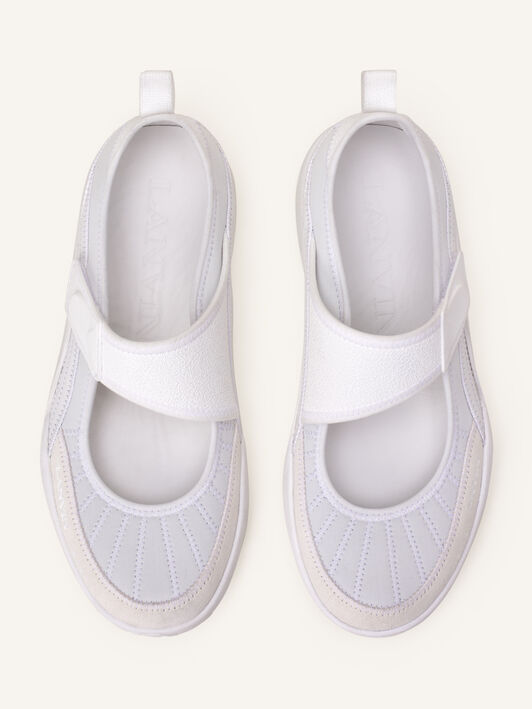Lanvin SNEAKERS BALLERINES LNV1 EN SCUBA Blanc FUSKAK04SCSUH26