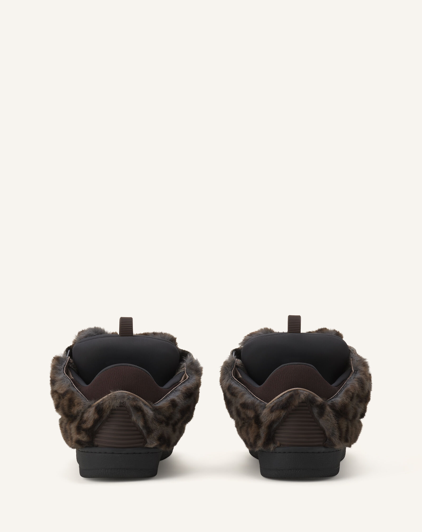 CURB SNEAKERS IN FAUX FUR Lanvin CURB SNEAKERS IN FAUX FUR Grey/Dark Brown FUSKDK12FAFUA26