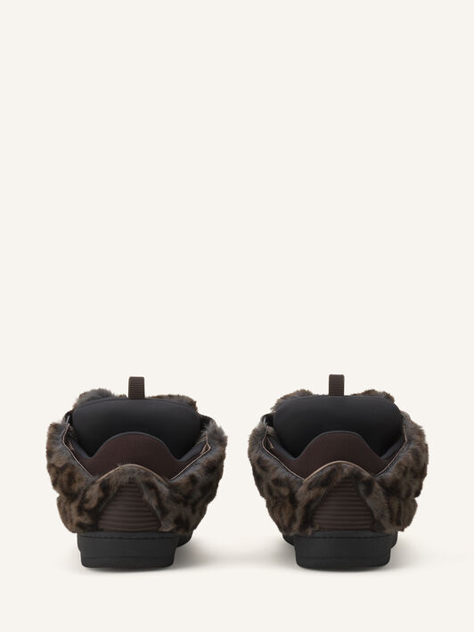 CURB SNEAKERS IN FAUX FUR Lanvin CURB SNEAKERS IN FAUX FUR Grey/Dark Brown FUSKDK12FAFUA26