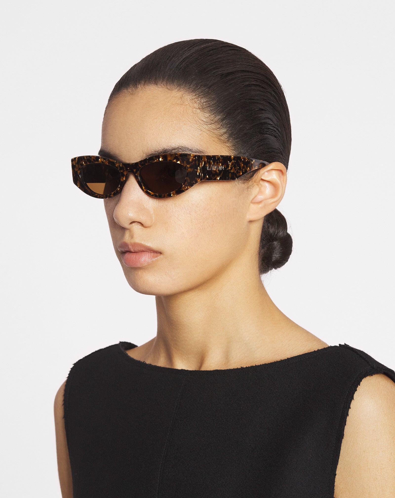 Lanvin LUNETTES DE SOLEIL LOGO LANVIN Or/Marron AWEYLOGO669SA24