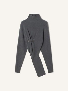Lanvin PULL EN LAINE ET CACHEMIRE Tourterelle RWPO0004K065H25