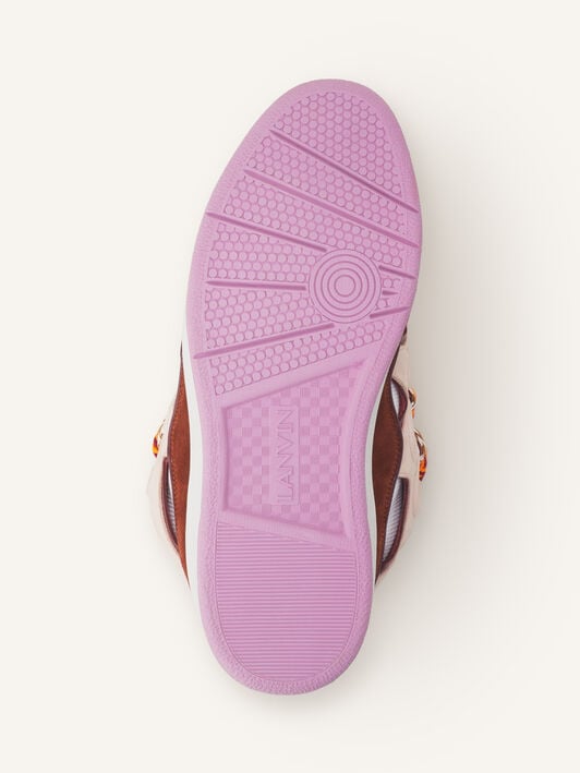 SNEAKERS CURB IN PELLE Lanvin SNEAKERS CURB IN PELLE Rosa Chiaro/Cammello FUSKDK12BICOE25