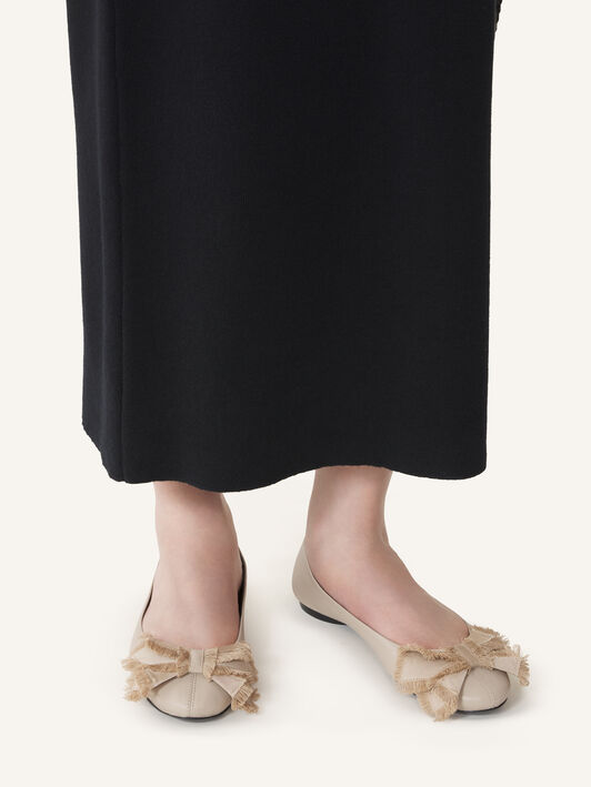 THE BOW BALLERINA FLAT Lanvin THE BOW BALLERINA FLAT Sand FWBAMB0GNAPPA26