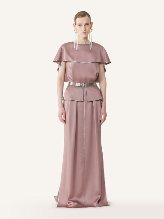 FITTED ROUND NECK LONG DRESS Lanvin FITTED ROUND NECK LONG DRESS Old Pink RWDR00346390A26