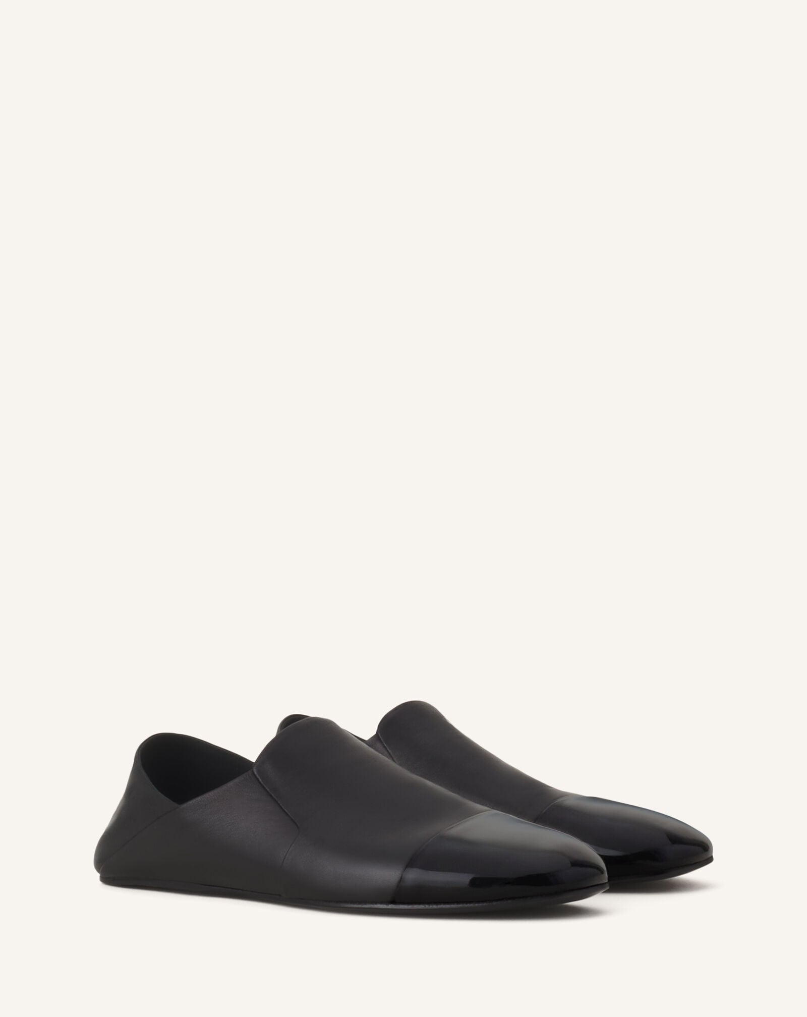 SLIPPER NAPPA AND PATENT LEATHER Lanvin SLIPPER NAPPA AND PATENT LEATHER Black FMSHGL08NAVEA26