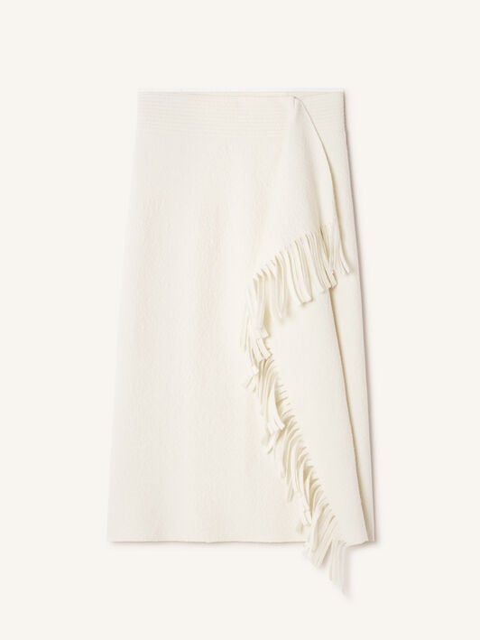 FRINGES DRAPED MIDI SKIRT Lanvin FRINGES DRAPED MIDI SKIRT Moon RWST0001K125A26