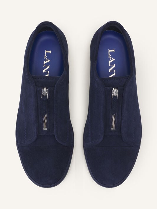 SNEAKERS DBB1 ZIP EN SUEDE Lanvin SNEAKERS DBB1 ZIP EN SUEDE Bleu Marine FMSKDBB5ZPSUE26