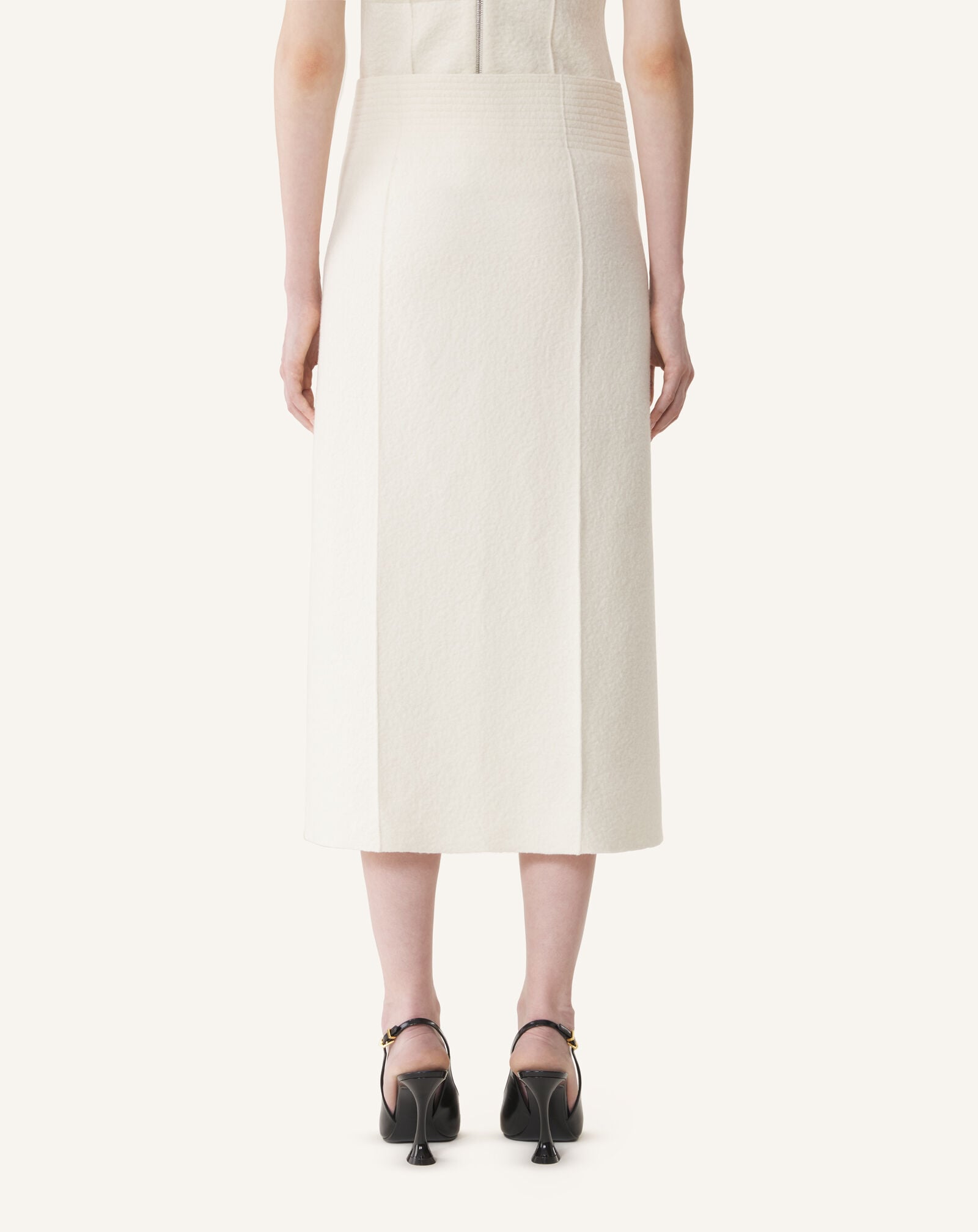 FRINGES DRAPED MIDI SKIRT Lanvin FRINGES DRAPED MIDI SKIRT Moon RWST0001K125A26
