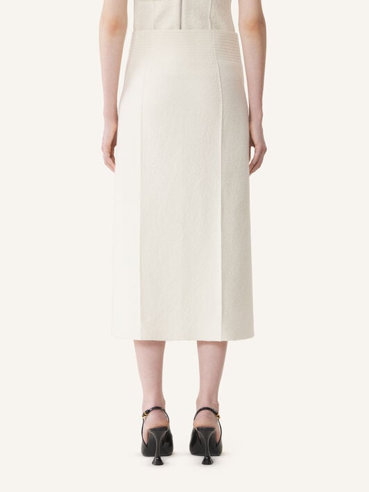 FRINGES DRAPED MIDI SKIRT Lanvin FRINGES DRAPED MIDI SKIRT Moon RWST0001K125A26