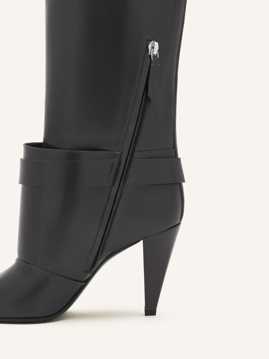 Lanvin KNEE BOOT POINTED TOE HIGH HEEL 90MM Black FWBOMF07SPAZH26