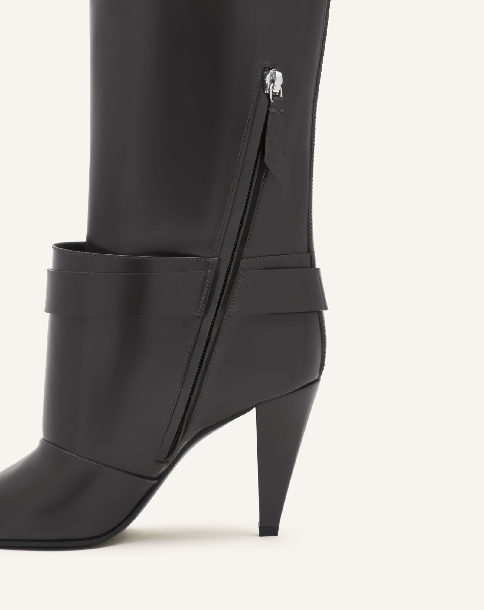 Lanvin KNEE BOOT POINTED TOE HIGH HEEL 90MM Black FWBOMF07SPAZH26