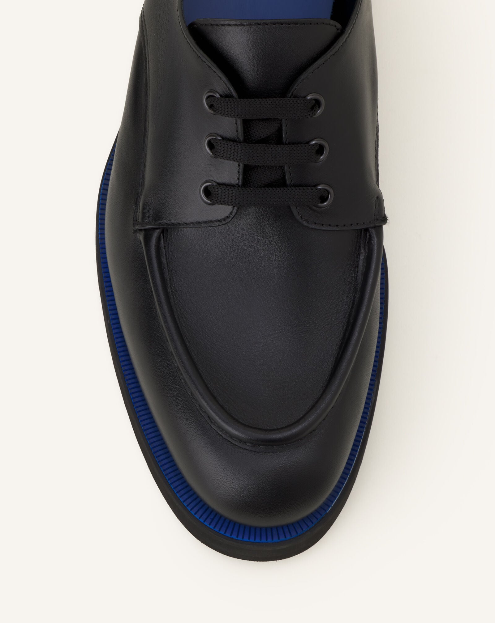 Lanvin DERBIES EN CUIR SOUPLE Noir/Bleu FMSHGY00VITEA26