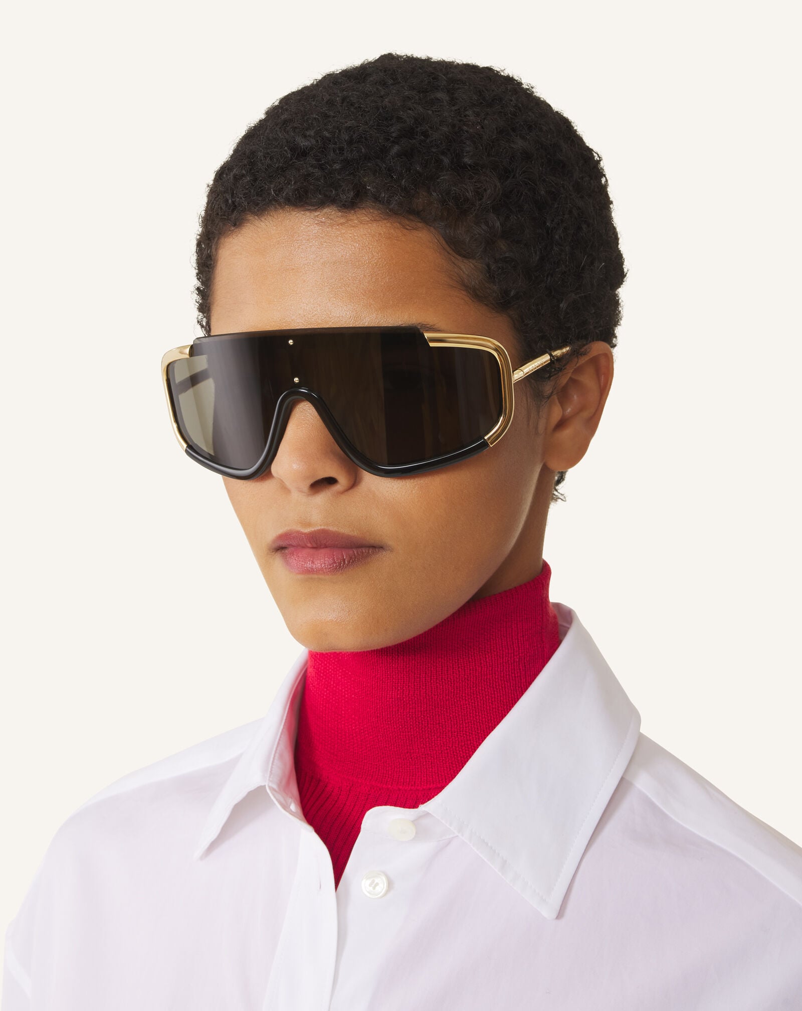 MASK METAL AND ACETATE NOVA Lanvin MASK METAL AND ACETATE NOVA Gold/Black AWEYTSU2ACMLH26