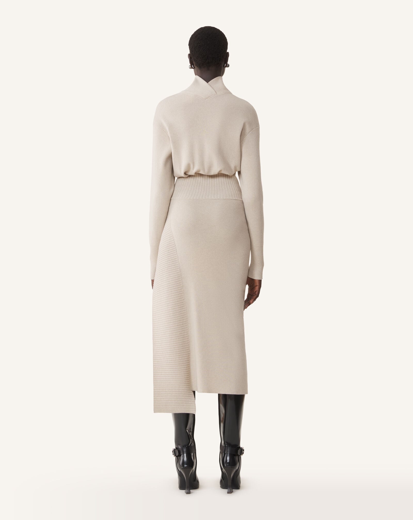 ROBE MI-LONGUE EN LAINE ET CACHEMIRE Lanvin ROBE MI-LONGUE EN LAINE ET CACHEMIRE Lune RWDR0040K065H25