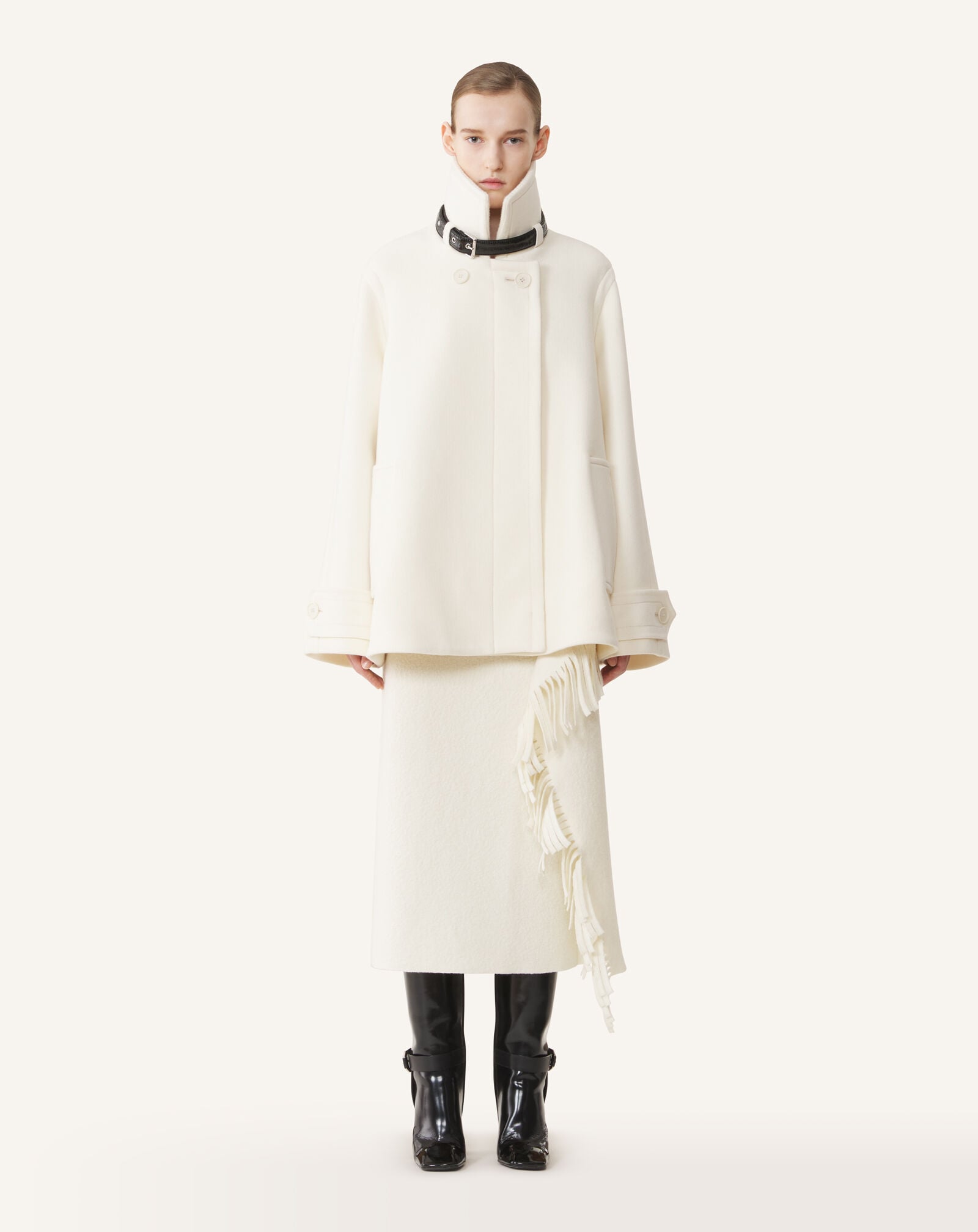 HIGH-NECK SHORT COAT Lanvin HIGH-NECK SHORT COAT Off White RWCO00224724A26