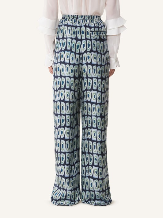 PRINTED LOOSE FIT TROUSERS Lanvin PRINTED LOOSE FIT TROUSERS Haze/Sage RWTR00356426A26