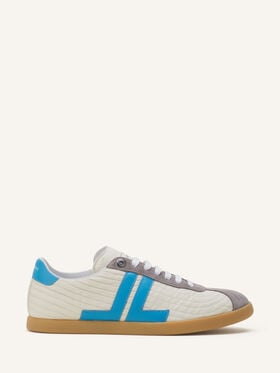 GLEN 2.0 SNEAKERS IN NYLON Lanvin GLEN 2.0 SNEAKERS IN NYLON Ecru/Light Blue FUSKZL01NYSQA26