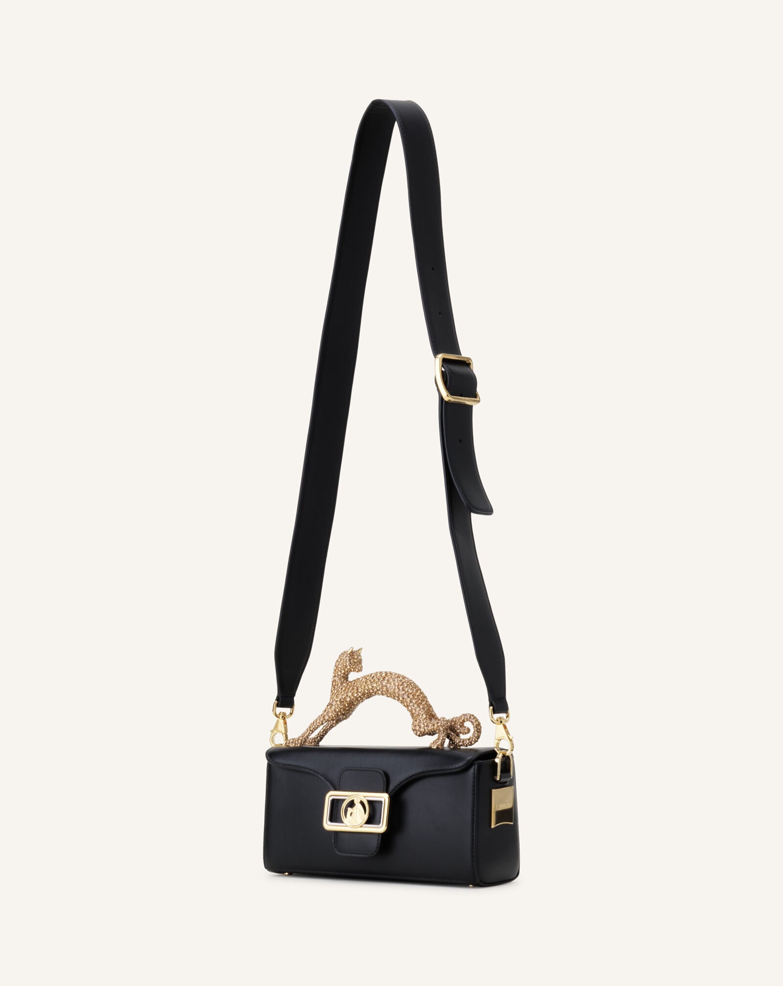 SAC PENCIL CAT NANO EN CUIR AVEC STRASS Lanvin SAC PENCIL CAT NANO EN CUIR AVEC STRASS Noir LWBGBRS3TPSSH23