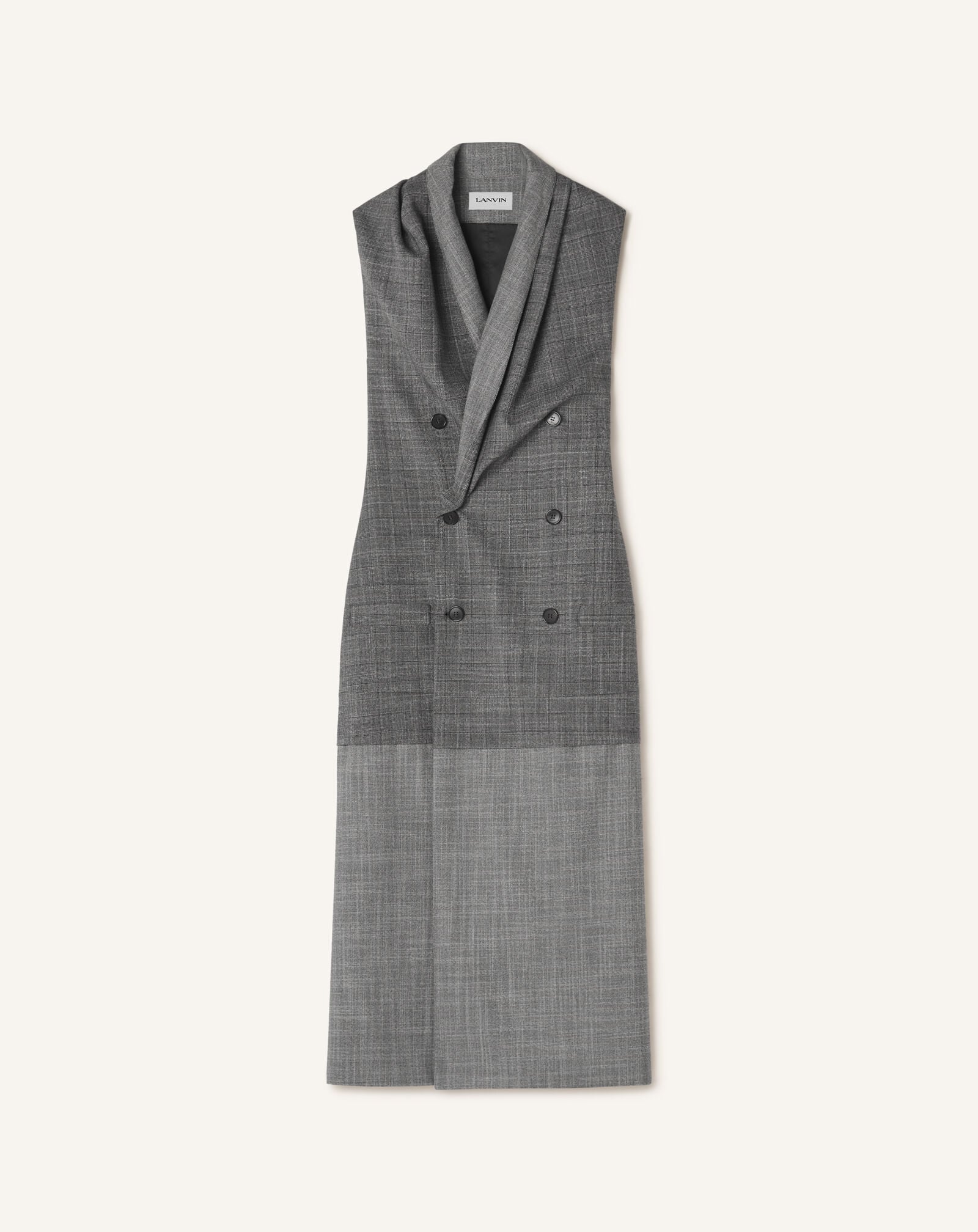 SLEEVELESS TAILORED DRESS Lanvin SLEEVELESS TAILORED DRESS Black/White RWDR00646463H26