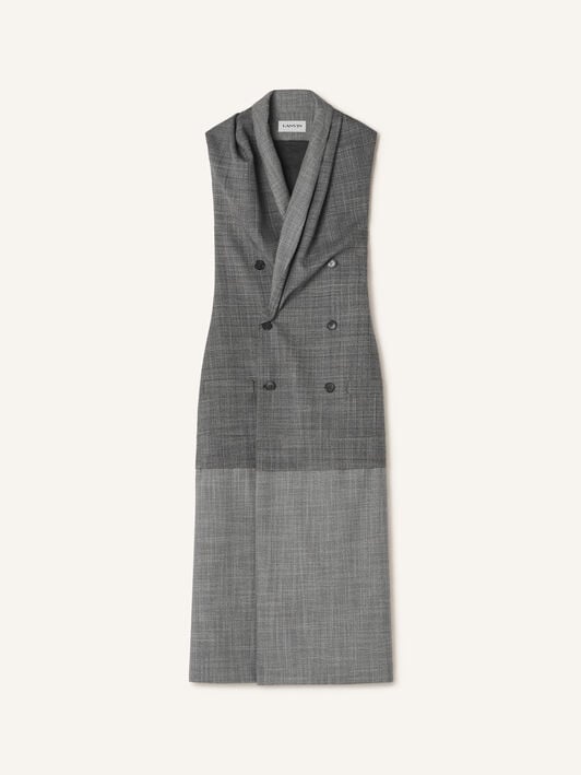 SLEEVELESS TAILORED DRESS Lanvin SLEEVELESS TAILORED DRESS Black/White RWDR00646463H26