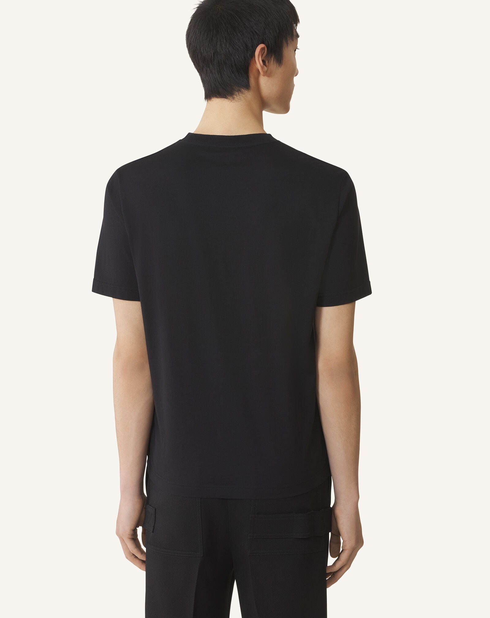 CAMISETA LANVIN DE ALGODÓN BORDADO Lanvin CAMISETA LANVIN DE ALGODÓN BORDADO Negro RMTS0012J300H25
