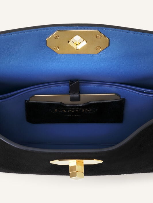 COMPAGNON 20 BAG IN SUEDE Lanvin COMPAGNON 20 BAG IN SUEDE Black LWBGLRPMNUAYP26