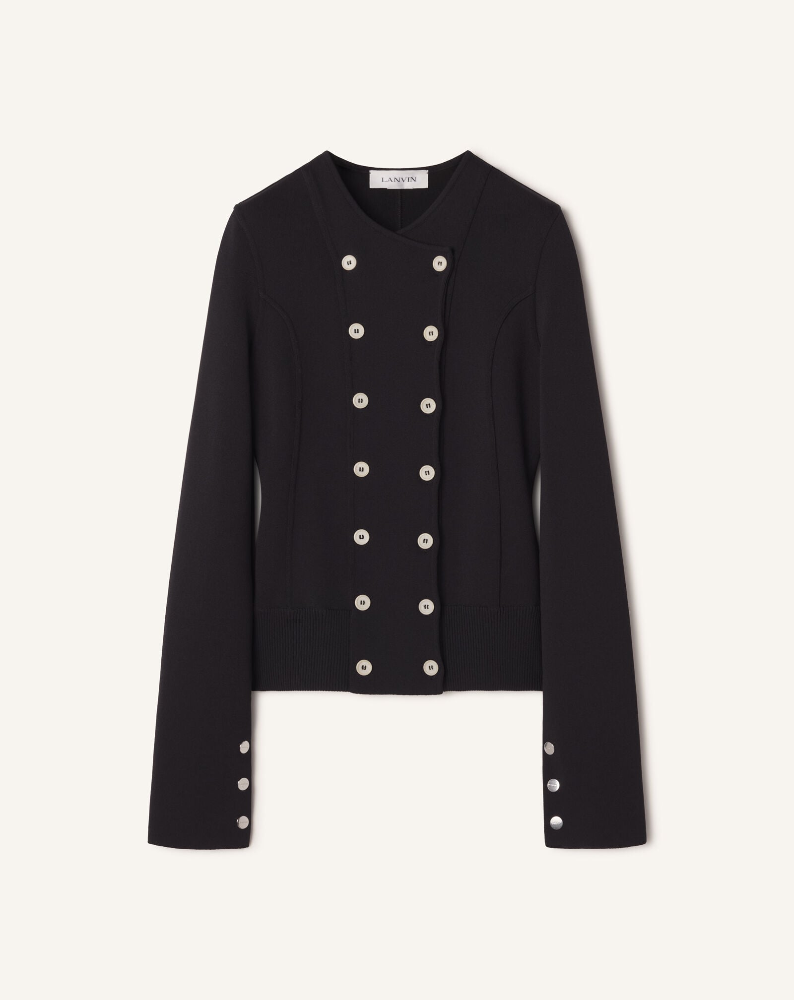 Lanvin VESTE TAILLEUR EN MAILLE Noir RWJA0010K115A26