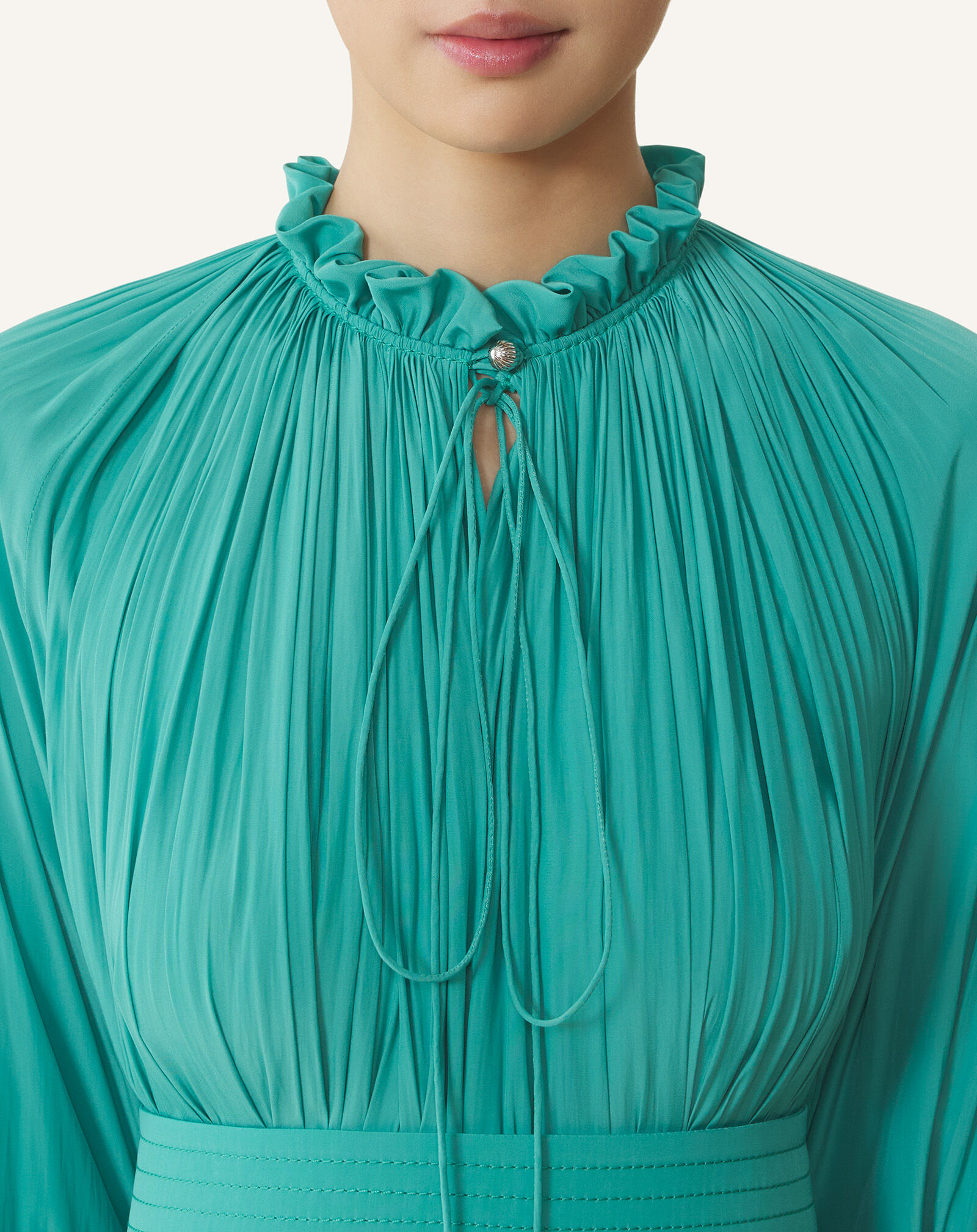 VESTIDO CORTO DE CHARMEUSE Lanvin VESTIDO CORTO DE CHARMEUSE Jade RWDR209U4778H20