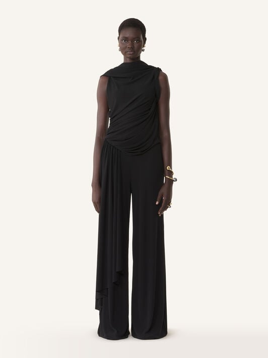 FLUID DRAPED JUMPSUIT Lanvin FLUID DRAPED JUMPSUIT Black RWJS00016392A26