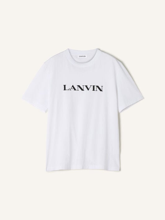 CAMISETA LANVIN DE ALGODÓN BORDADO Lanvin CAMISETA LANVIN DE ALGODÓN BORDADO Blanco óptico RMTS0012J300H25