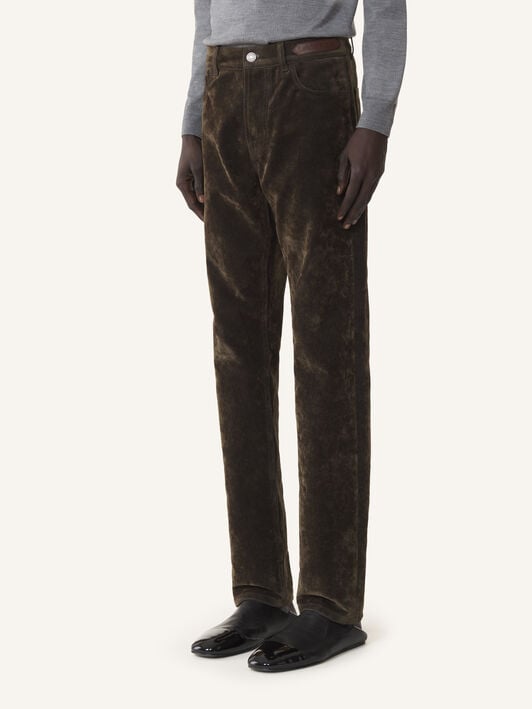 STRAIGHT-FIT DENIM TROUSERS Lanvin STRAIGHT-FIT DENIM TROUSERS Khaki RMTR03266453A26