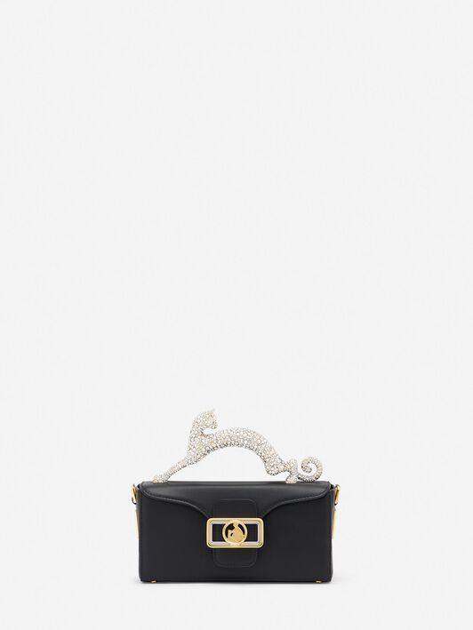 TASCHE NANO PENCIL CAT AUS LEDER UND STRASS Lanvin TASCHE NANO PENCIL CAT AUS LEDER UND STRASS Schwarz LWBGBRS3TOPSE23