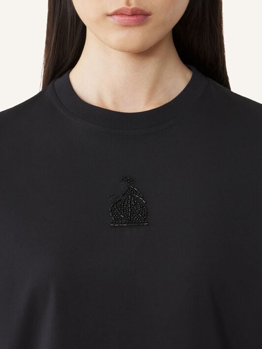 EMBROIDERED "M&D" LOGO T-SHIRT Lanvin EMBROIDERED "M&D" LOGO T-SHIRT Black RWTS0030J040A26